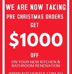 This Christmas Get Upto 20% Discount OFF New Kitchen Bookings !! Prestons Kitchen Renovation Contractors &amp; Builders
