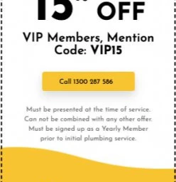 Become a VIP Member Today and get 15% OFF on any Plumbing Service. Oakville Blocked Drain Clearing